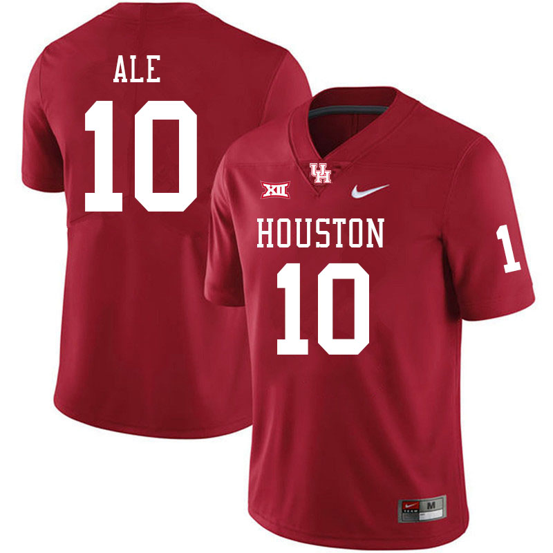 Men #10 Ui Ale Houston Cougars Big 12 XII College Football Jerseys Stitched-Red - Click Image to Close